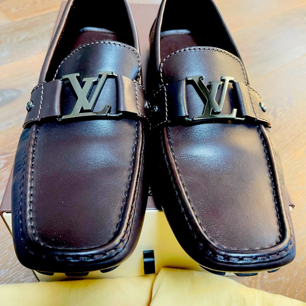 Louis Vuitton Brown Leather Monte Carlo Moccasin Loafers Mens 9.5 UK, 10.5 US